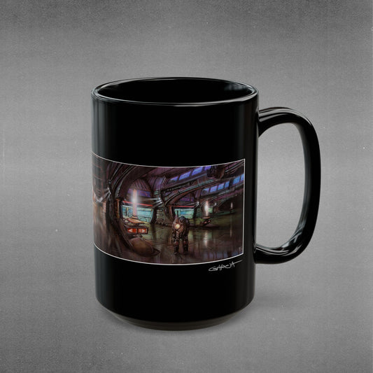 SPACEPORT Mug - 11oz & 15oz - Black